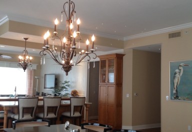 Transitional Dining Room and Kitchen